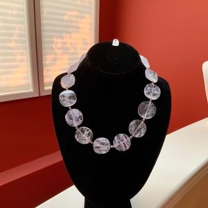 NWT lavender glass swarovski necklace & earrings
